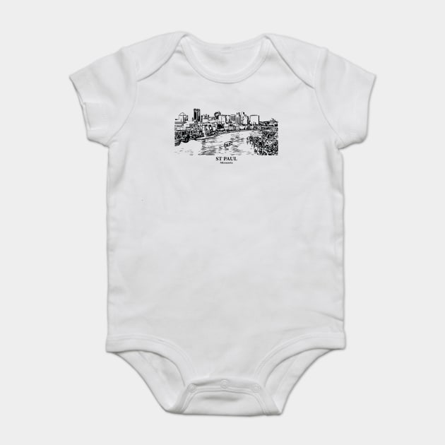 St Paul - Minnesota Baby Bodysuit by Lakeric